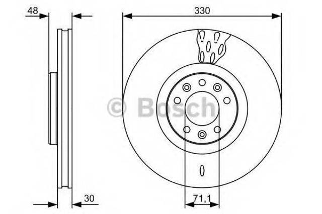 Гальмо дискове переднє 0986479529 BOSCH