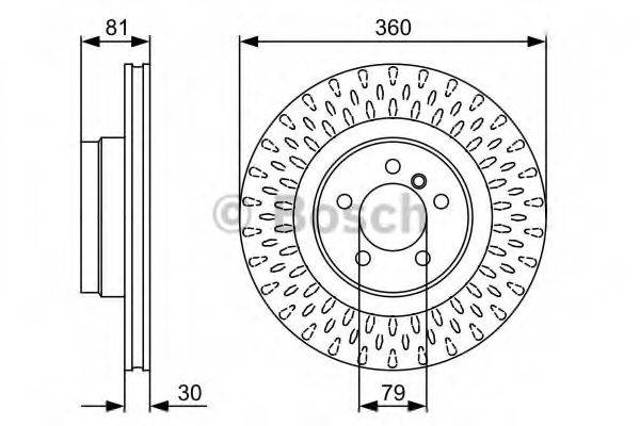 Диск переднього гальма 0986479557 BOSCH