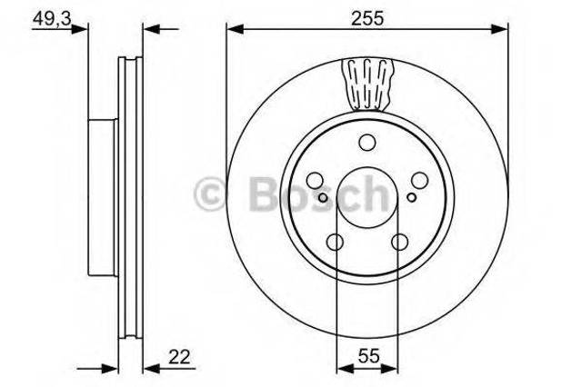 Гальмо дискове переднє 0986479564 BOSCH