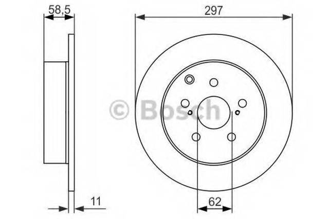 Диск гальмівний задній 0986479574 BOSCH