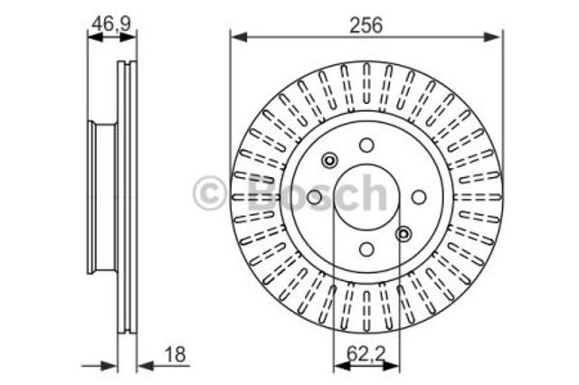 Диск переднього гальма 0986479577 BOSCH