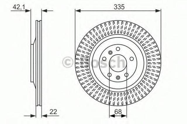 Диск гальмівний задній 0986479591 BOSCH