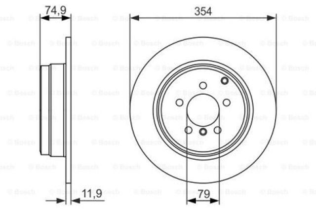Дискові гальма 0986479612 BOSCH