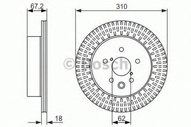 Дискові гальма 0986479615 BOSCH