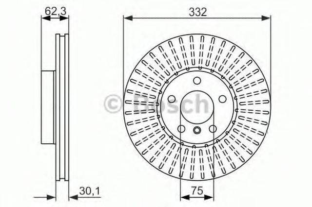 Диск переднього гальма 0986479624 BOSCH