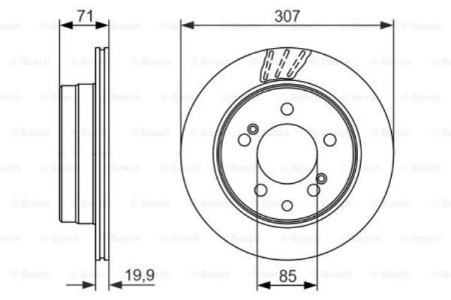 Задні дискові гальма 0986479665 BOSCH