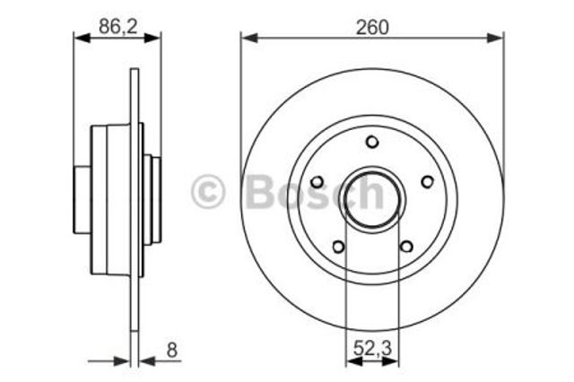 Дискові гальма 0986479684 BOSCH