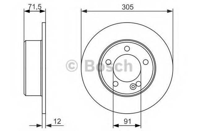 Диск гальмівний задній 0986479714 BOSCH