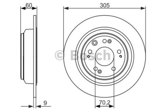 Диск заднього гальма 0986479740 BOSCH