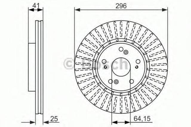 Диск переднього гальма 0986479744 BOSCH