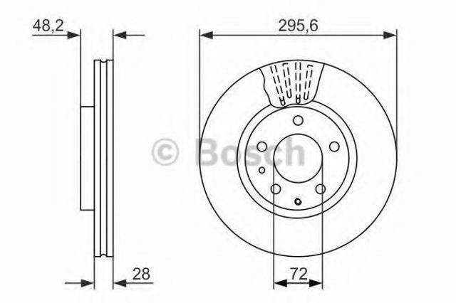 Гальмо дискове переднє 0986479758 BOSCH