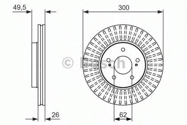 Диск переднього гальма 0986479787 BOSCH