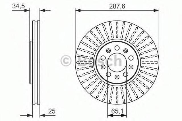 Диск переднього гальма 0986479914 BOSCH