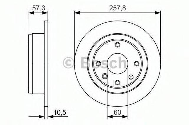 Диск гальмівний задній 0986479985 BOSCH