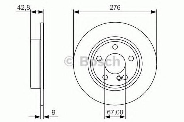 Диск заднього гальма 0986479A03 BOSCH