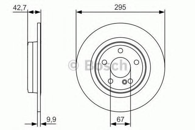 Диск гальмівний задній 0986479A04 BOSCH