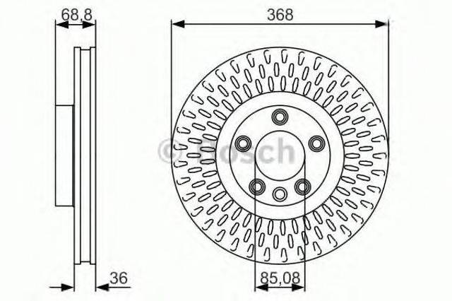 Диск переднього гальма 0986479A33 BOSCH