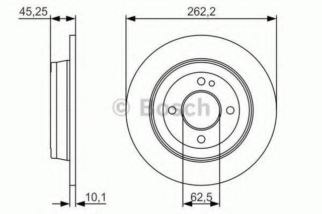 Дискові гальма 0986479A44 BOSCH