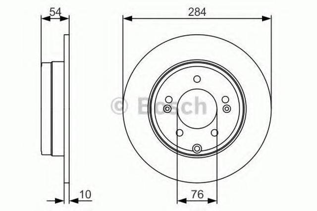 Диск заднього гальма 0986479A45 BOSCH