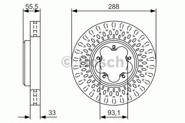 Диск переднього гальма 0986479A49 BOSCH