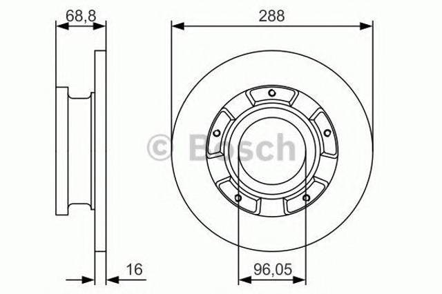Задні дискові гальма 0986479A50 BOSCH