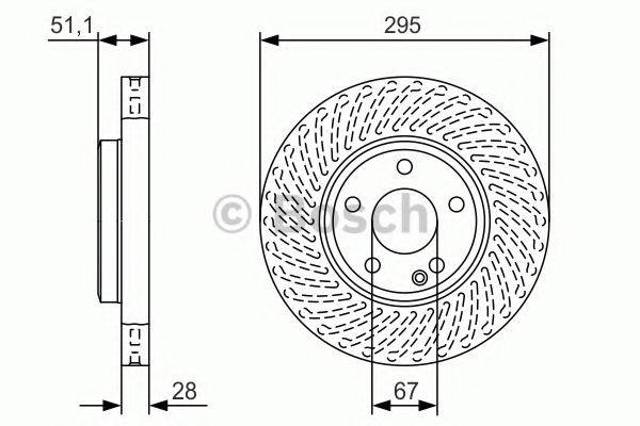 Гальмо дискове переднє 0986479A58 BOSCH