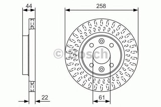 Диск переднього гальма 0986479A86 BOSCH
