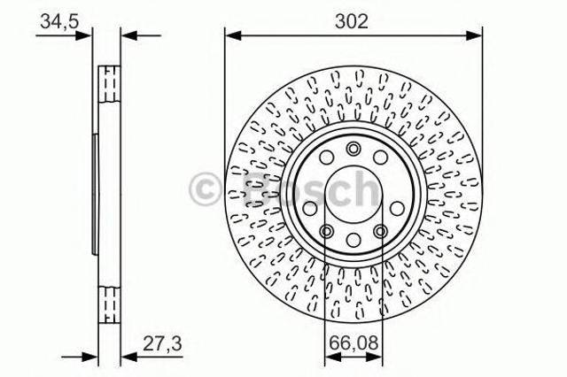 Диск гальмівний передній 0986479A88 BOSCH