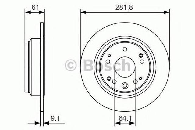 Дискові гальма 0986479A91 BOSCH
