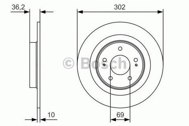 Дискові гальма 0986479B04 BOSCH