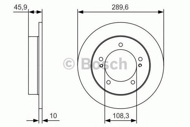 Диск переднього гальма 0986479B09 BOSCH
