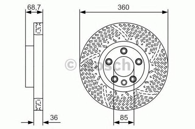 Гальмо дискове переднє 0986479B13 BOSCH