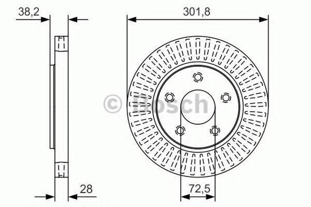 Гальмо дискове переднє 0986479B17 BOSCH