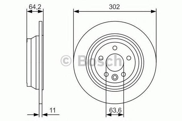 Диск заднього гальма 0986479B19 BOSCH