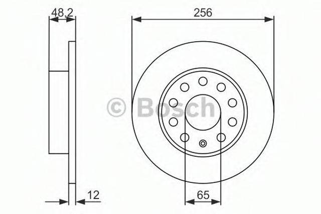 Диск гальмівний задній 0986479B78 BOSCH