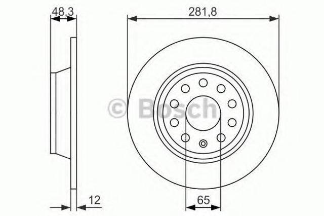 Диск гальмівний задній 0986479B93 BOSCH