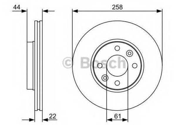 Диск переднього гальма 0986479C17 BOSCH