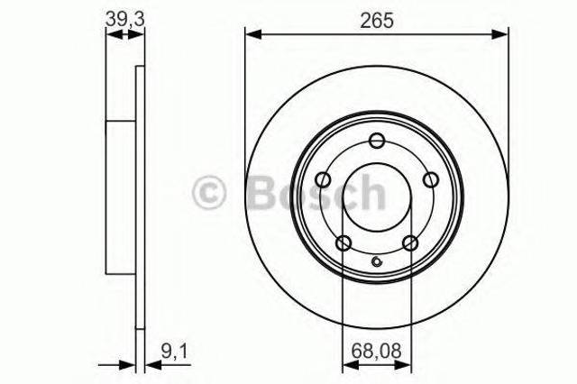 Диск заднього гальма 0986479C26 BOSCH