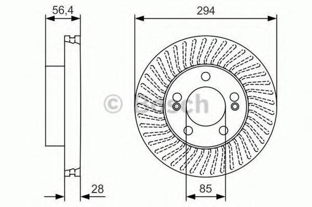 Диск переднього гальма 0986479C31 BOSCH
