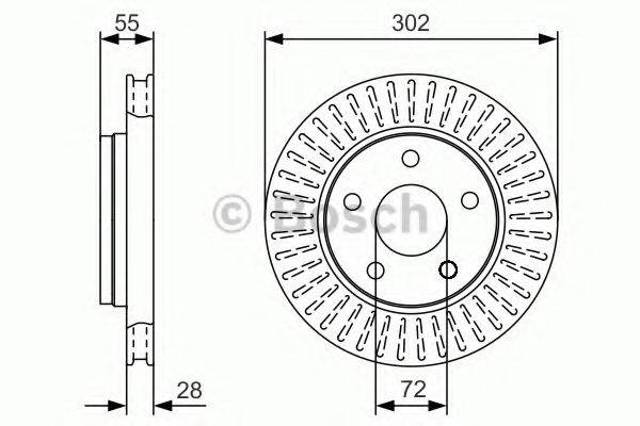 Гальмо дискове переднє 0986479C38 BOSCH