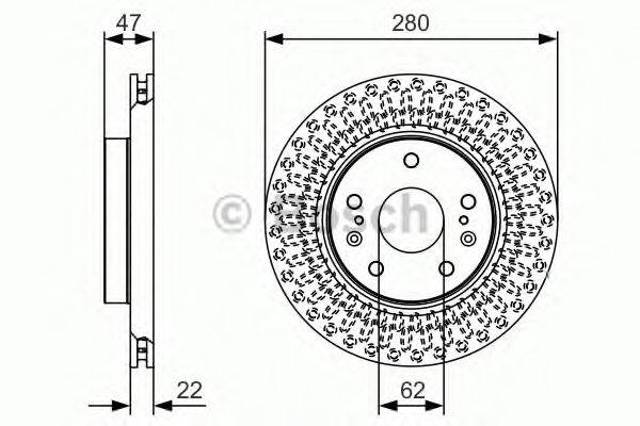 Диск переднього гальма 0986479C40 BOSCH