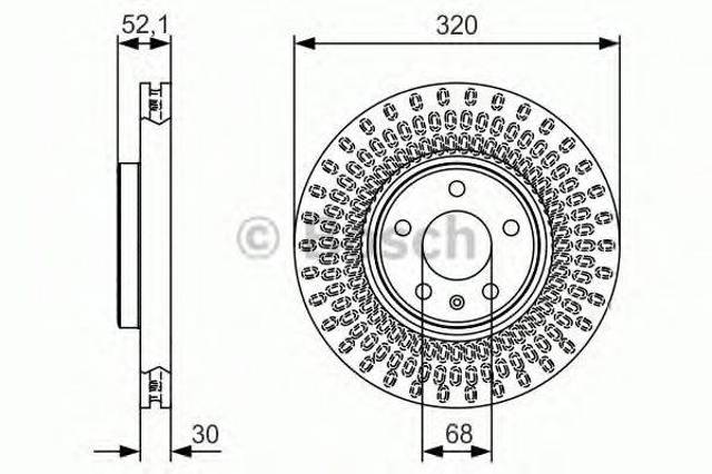Диск гальмівний передній 0986479C49 BOSCH