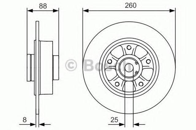 Задні дискові гальма 0986479C87 BOSCH