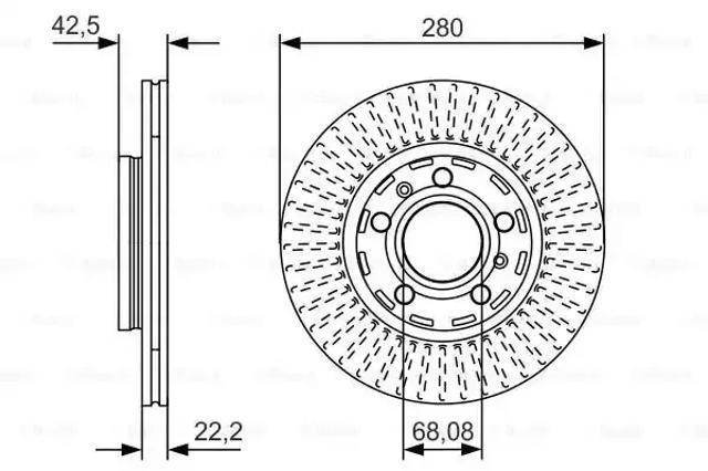 Диск гальмівний задній 0986479C89 BOSCH