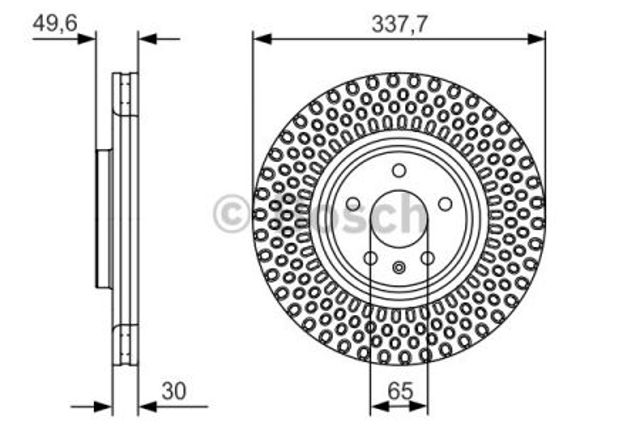 Диск гальмівний передній 0986479C90 BOSCH