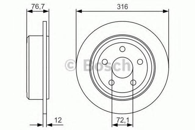 Задні дискові гальма 0986479R08 BOSCH