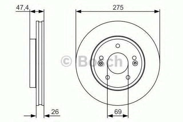 Ротор гальмівний 0986479R26 BOSCH