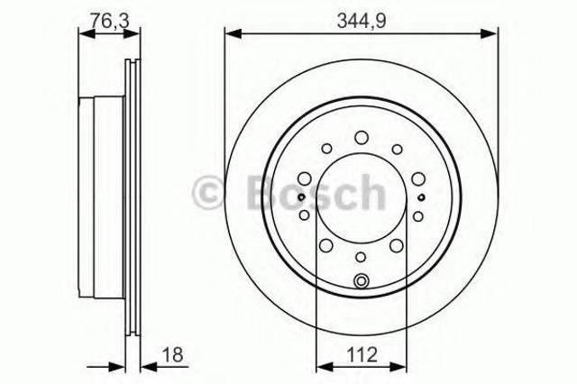 Диск заднього гальма 0986479R32 BOSCH