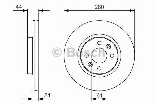 Диск переднього гальма 0986479R67 BOSCH