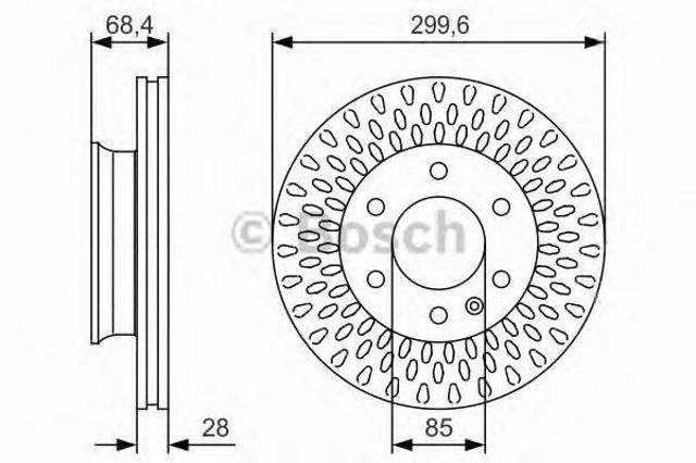 Диск переднього гальма 0986479R78 BOSCH